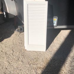 (4) 14”x34” White Painted Shutters