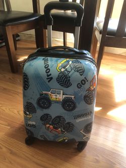 Kids Luggage Monster Trucks