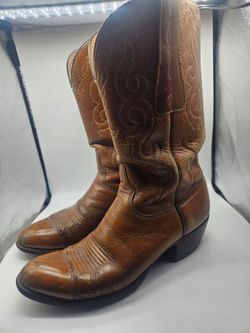 Lucchese Vintage San Antonio Brown Leather Cowboy Boots