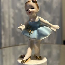 Josef Orginals Blue Ballerina Porcelain Figurine 
