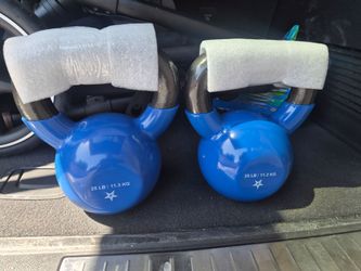 Pair of 25pounds kettlebells new