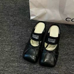 2026 New Summer Polka Dot Bowknot Mules for Women Square Toe Chunky Heel Half-Shoes Retro Style Outdoor ShoesBaotou, Women Shoes