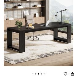 Black office desk / workstation