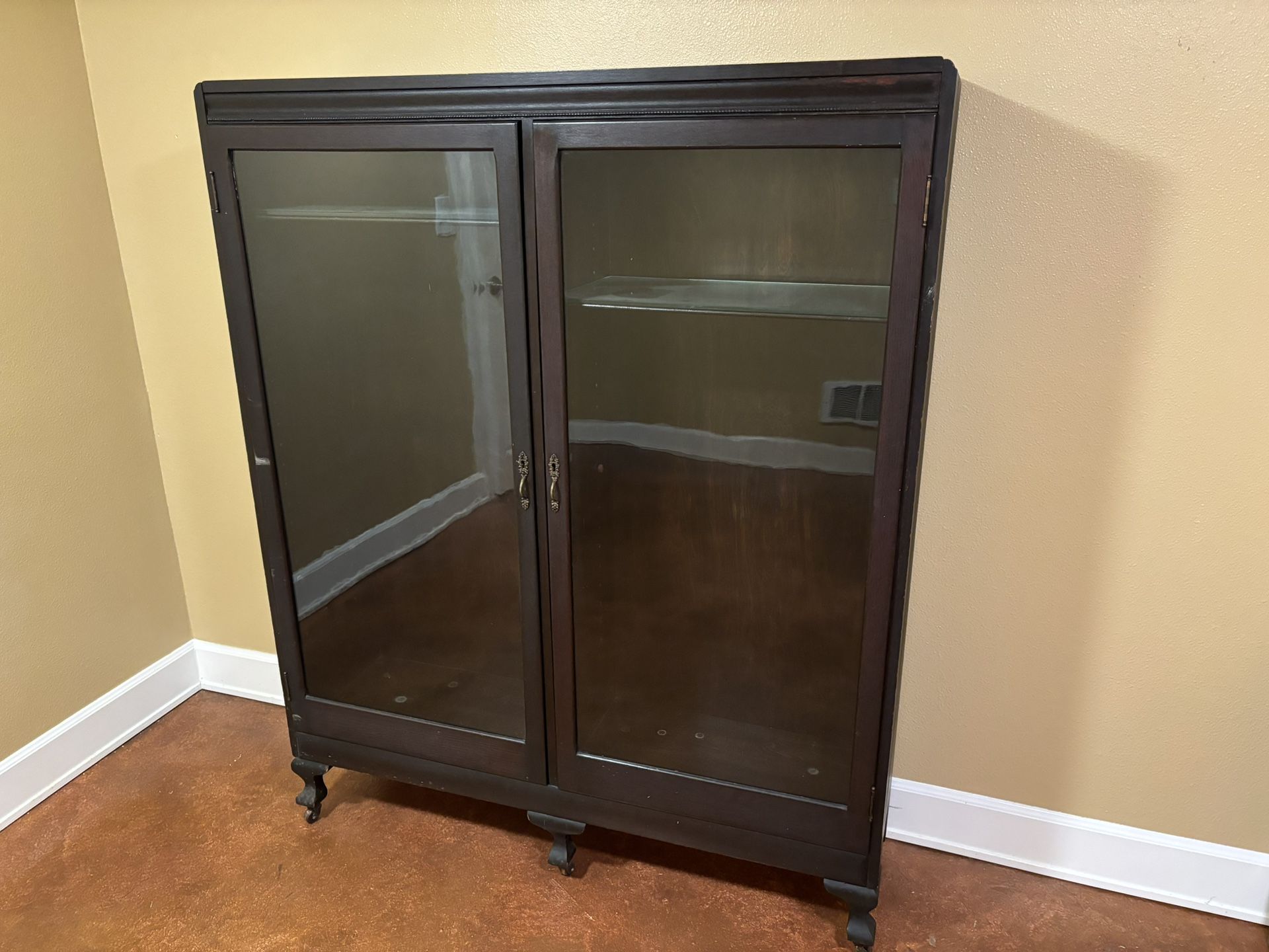 Vintage Dark Stained Oak Cabinet all original 