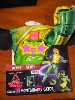 Five Nights at Freddy’s Security Breach Montgomery Gator Halloween Costume Boys M 8 – New/Never Worn