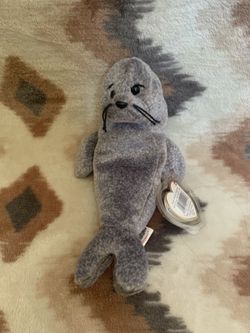 TY Beanie Baby - SLIPPERY the Seal (7 inch) - MWMTs Stuffed Animal Toy