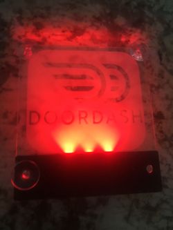 Doordash LED suction cup light for car window