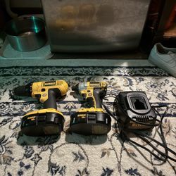 Two Dewalt Wireless Drills 