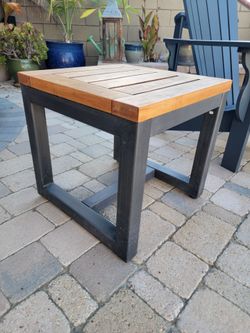 Pottery Barn Wood and Metal Table