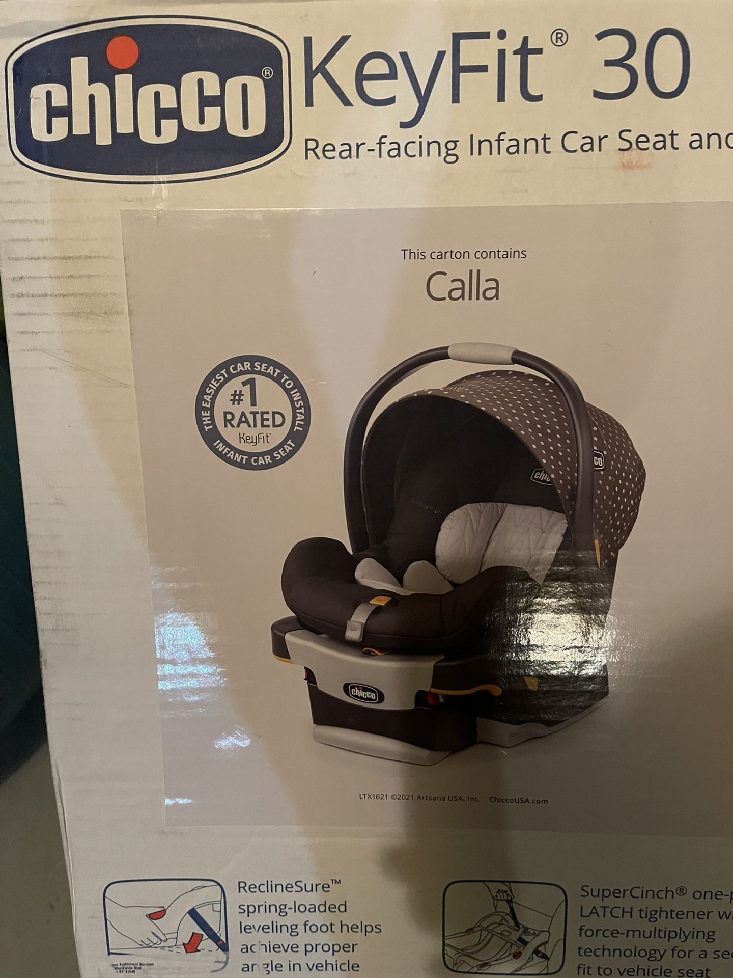 Chicco KeyFit 30 Infant Car Seat and Base | Rear-Facing Seat for Infants 4-30 lbs.| Infant Head and Body Support | Compatible with Chicco Strollers |