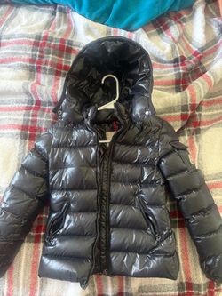 Moncler Black Glossy Puffer Jacket with Hood