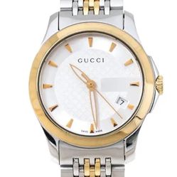 Gucci Silver Two-Tone Stainless steel G Timeless Women's Wristwatch 27 mm