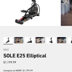 Brand new SOLE E25 elliptical
