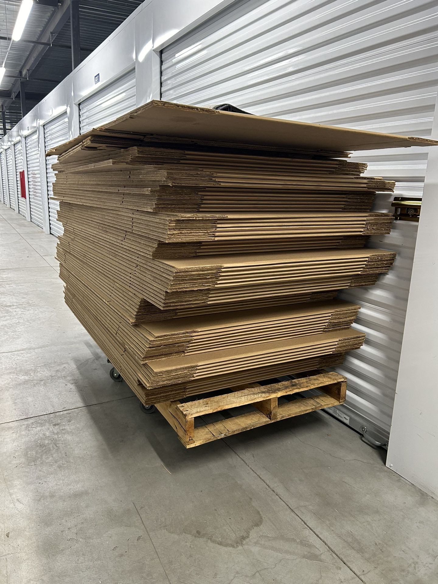 68 Cardboard Crates - 52”W x 12”D x 25”H