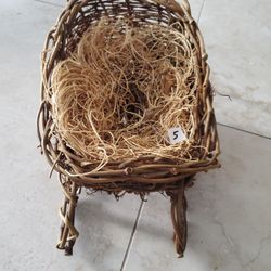 Christmas Wicker Sleigh 
