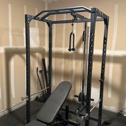 REP Fitness Squat Rack With Cable Row & Lat Pull Down