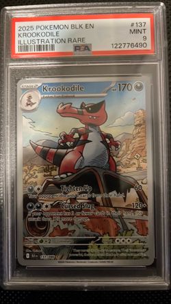 Krookodile Illustration Rare (2025) Pokemon Black Bolt PSA 9