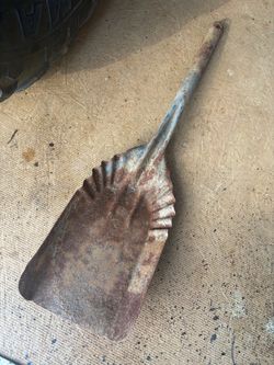Vintage metal coal scoop.