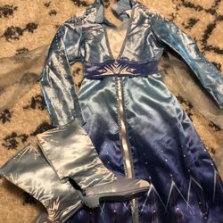 Elsa Dress And Boots Size 5
