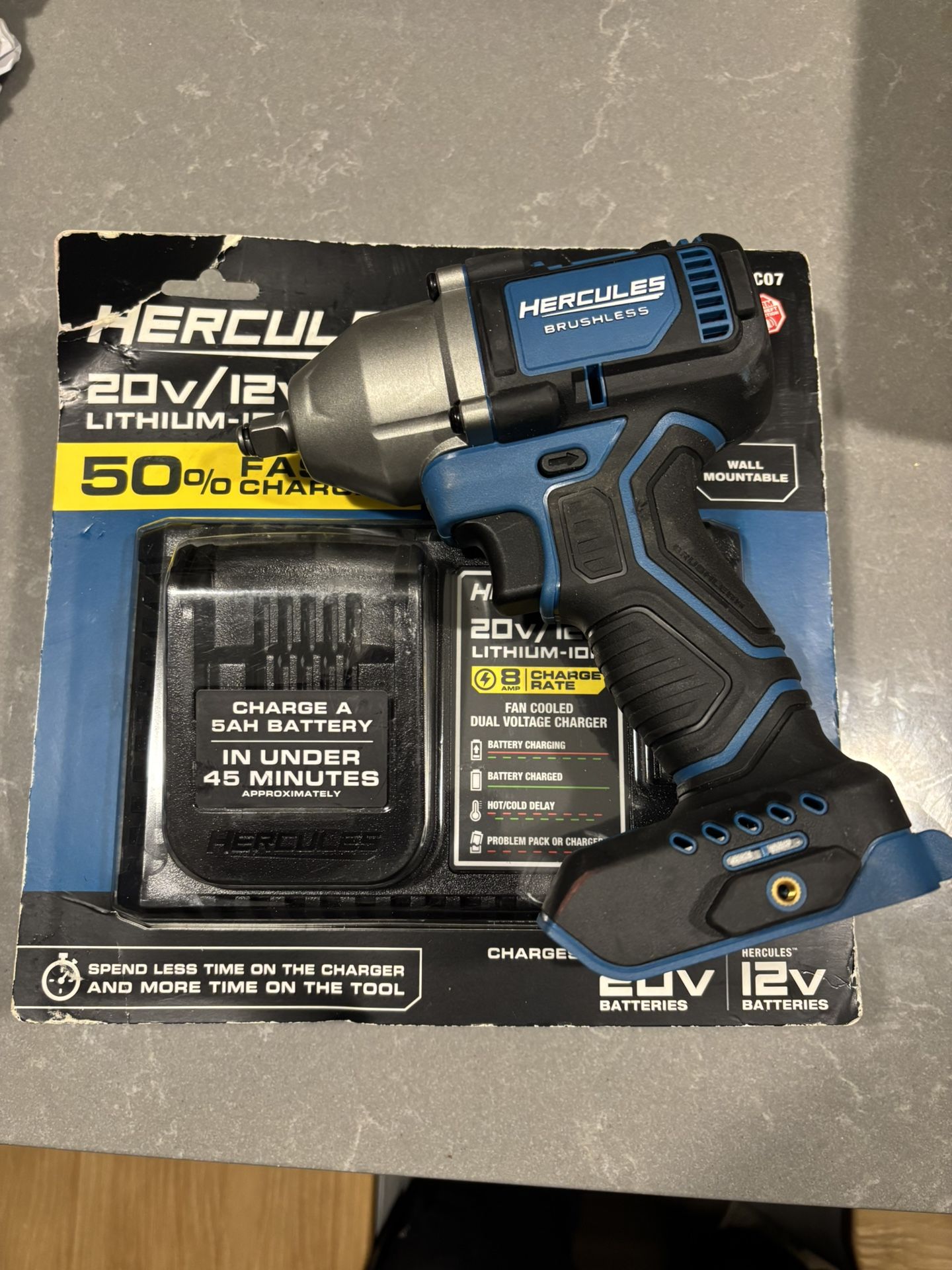 3/8” Impact Wrench w/ Battery Charger