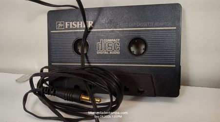 Vintage Fisher CD Car Cassette Adaptor Tape to 3.5mm Aux Jack Cord