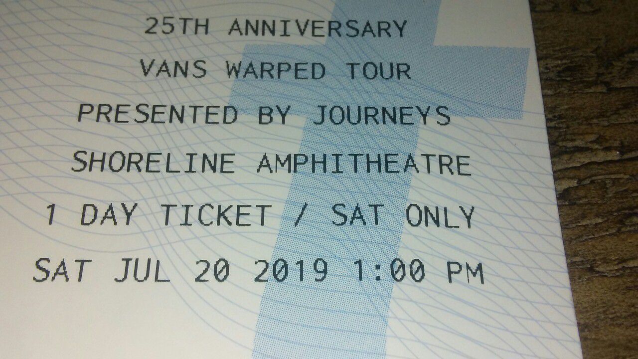 Warped tour tickets 25th anniversary