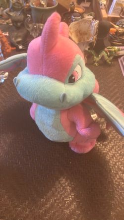 Neopets Faerie Scorchio 8-inch Plush Pink Dragon Toy 2000s