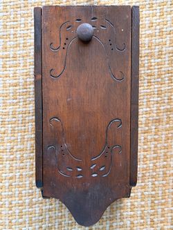 Vintage wood wall mounted recipe box