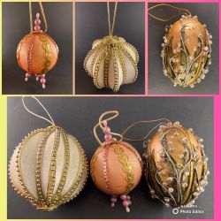 3 Unique Vintage Christmas Ornaments 