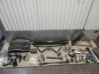 bicycle parts and accessories. all for $75