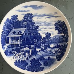 Vintage Nasco Hand Painted HOMESTEAD JAPAN 9 1/4" Plate