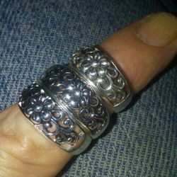 Sterling silver Rings 3 Of Them.$15 Each Newall $35