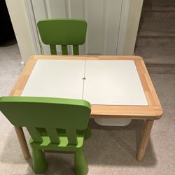 IKEA FLISAT Kids Table with 2 Chairs