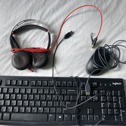 Keyboard and Mouse and Headphones