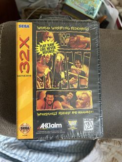 Video Game Saga 32X WWF Raw Sealed New 