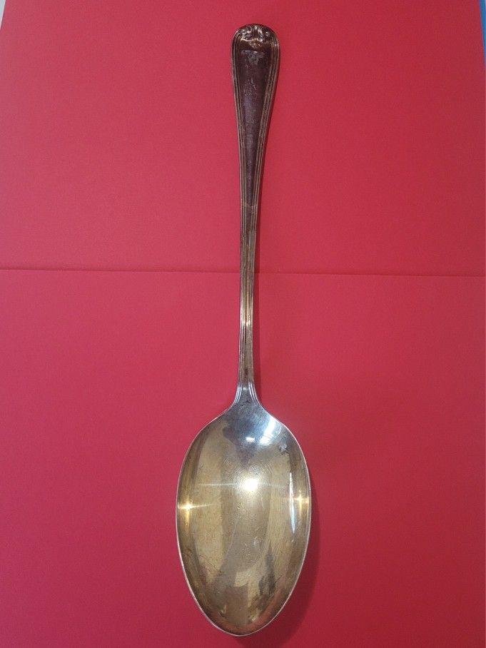 VINTAGE GORHAM HERITAGE SILVER PLATE LARGE SERVING SPOON 13" ITALY.
