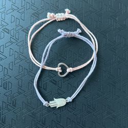 Pack of 2 drawstring bracelets