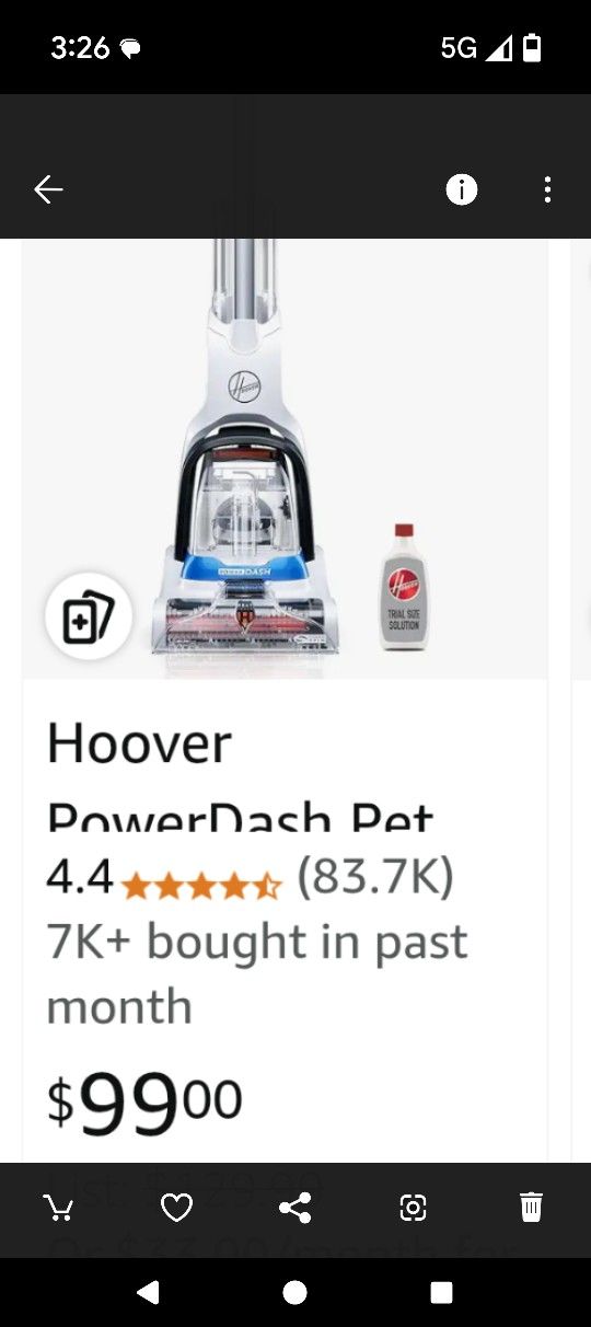 Hoover Powerdash Pet Carpet Cleaner 
