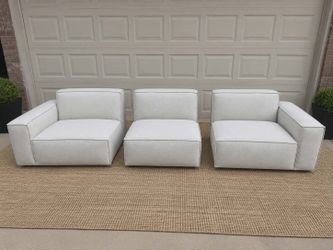 White cream sofa