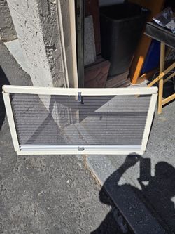 NuCamp Tab 320 or 360 Side Window Frame with screen and blind and all hardware. Very good condition.