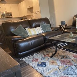 Electric Reclining Loveseat (real Leather)