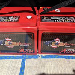 2 X GC2 6 Volt AGM Maintenance Free Deep Cycle Batteries