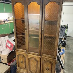 Vintage Style Wood Hutch 