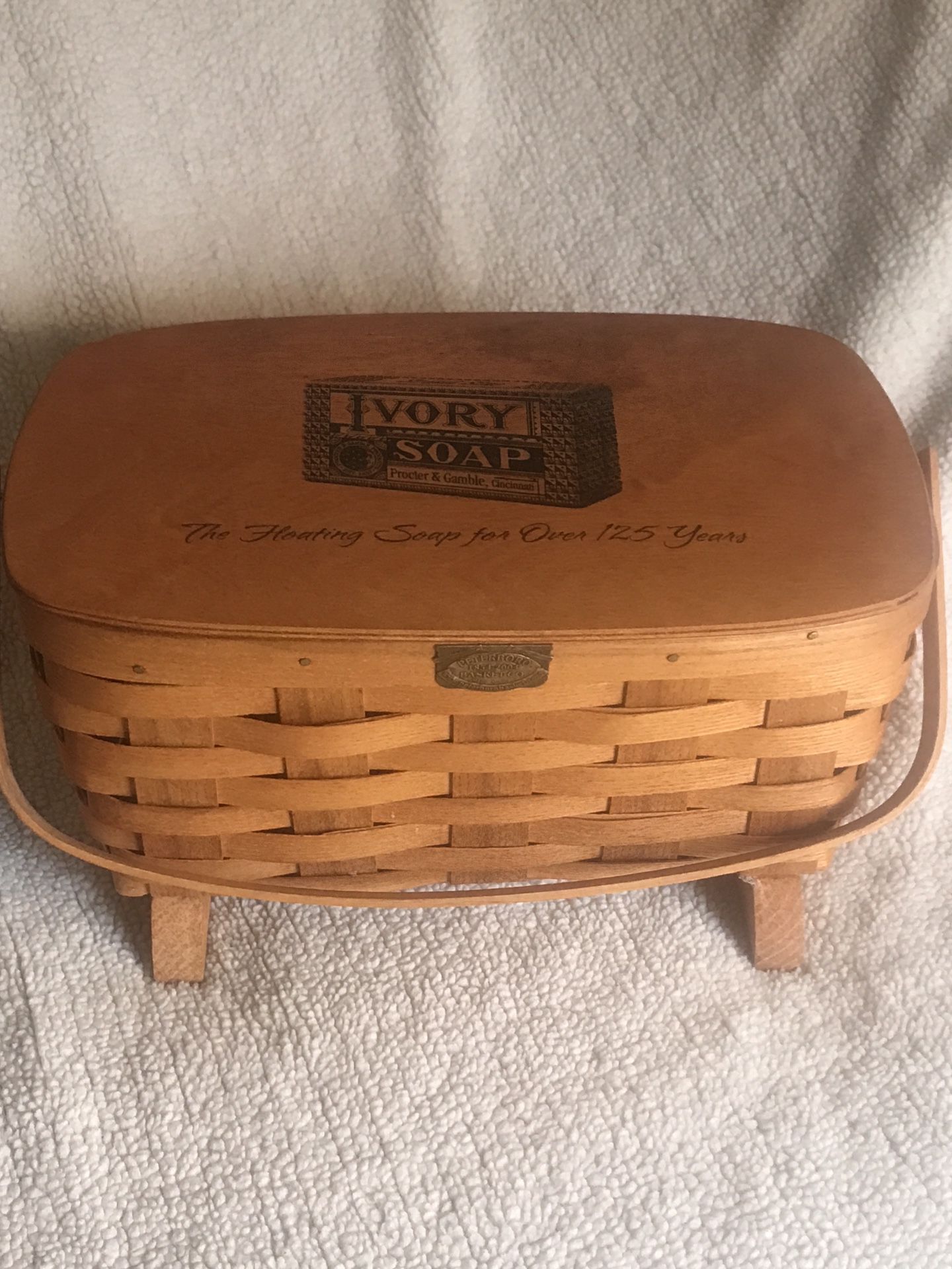 Procter & Gamble 125th Ivory Soap Anniversary Picnic Wooden Weave Basket