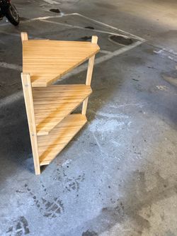 3-Tier Wooden Corner Shelf