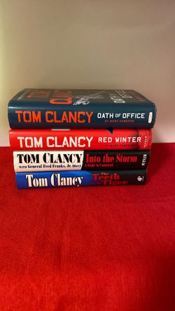 Tom Clancy Hard Cover Books Bundle 