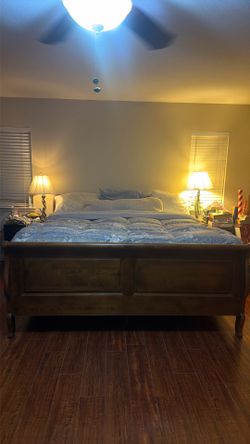 King size bed and mattress