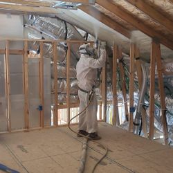 Insulation, spray foam and fiberglass 