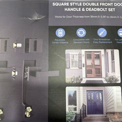 Double Front Door Handle And Deadbolt Set