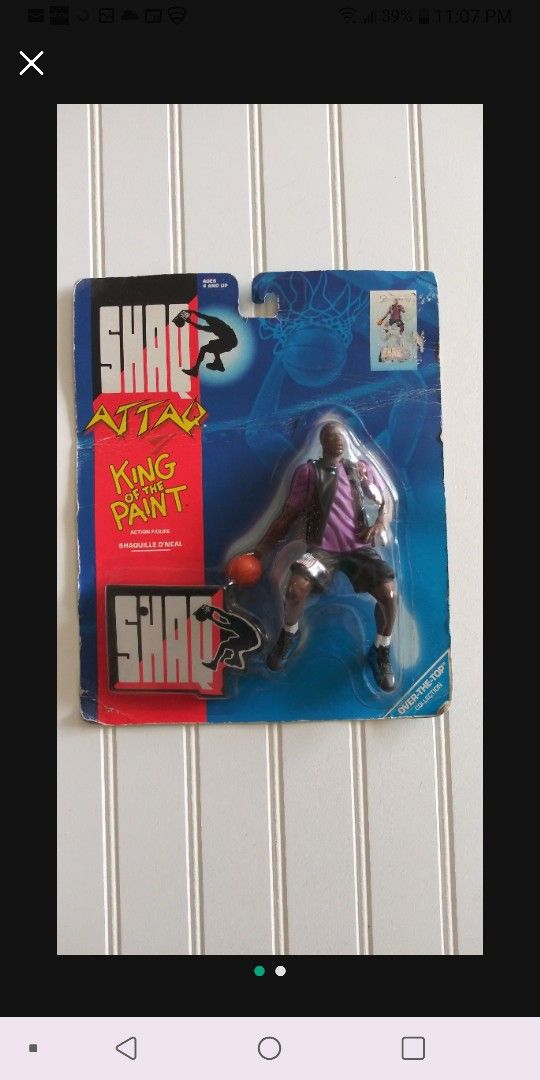 Vintage 1993 Shaq Attaq King of the Paint sealed action figure